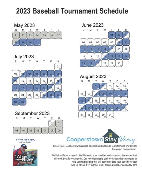 Cooperstown baseball tournament schedule. Things To Know About Cooperstown baseball tournament schedule. 